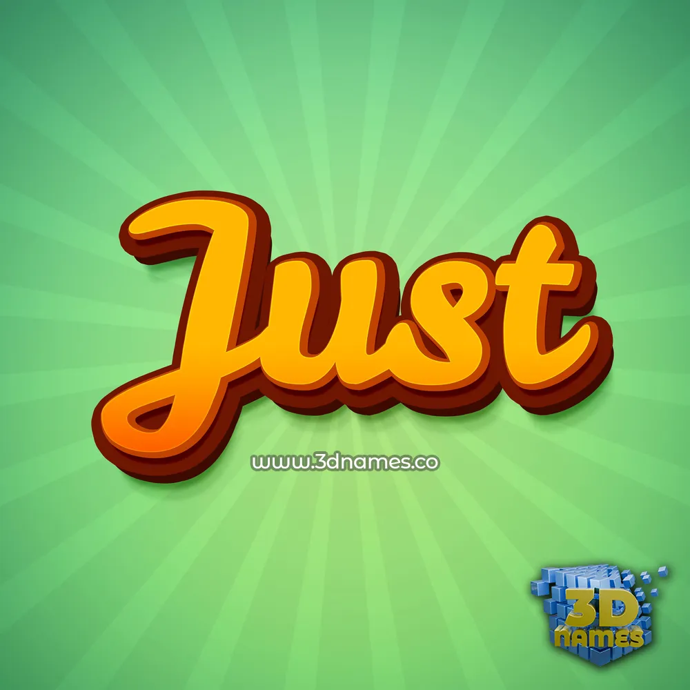 just in Green Rays style - 3D name wallpaper