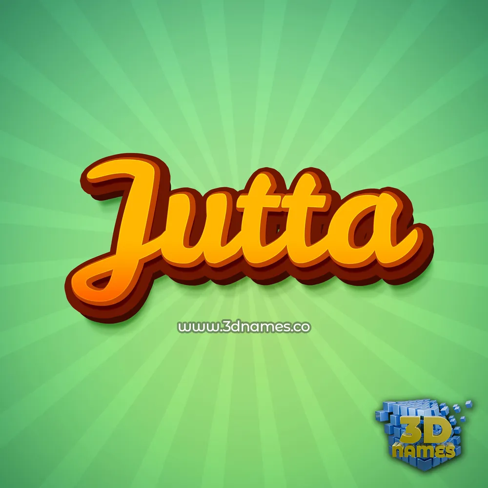 jutta in Green Rays style - 3D name wallpaper