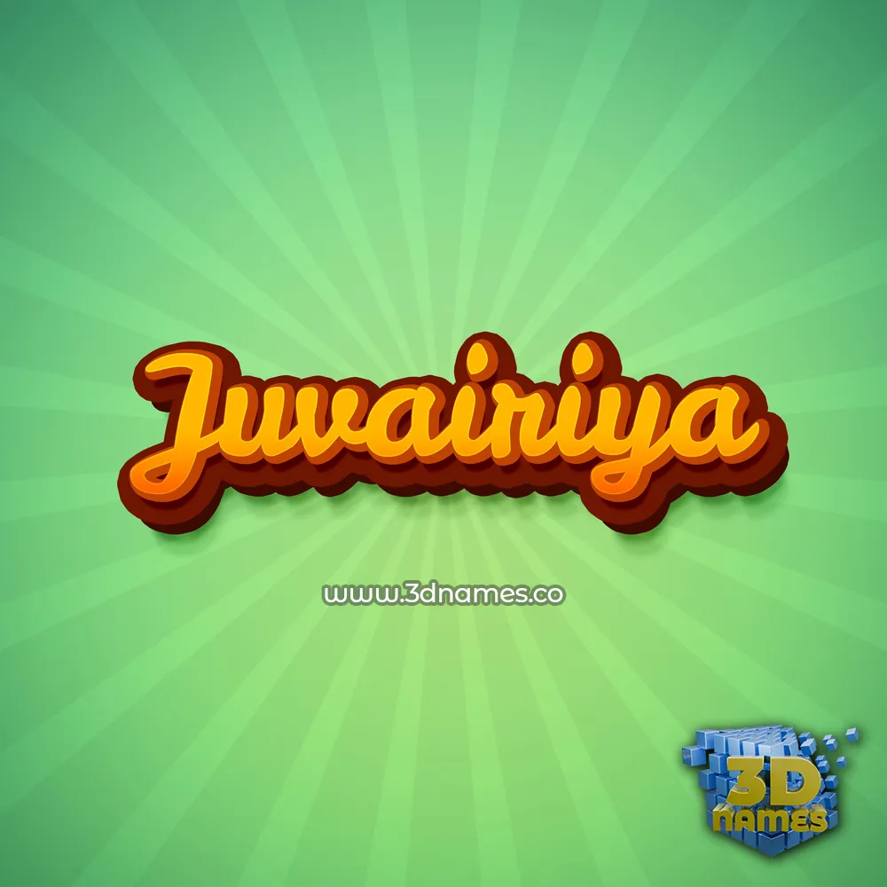 juvairiya in Green Rays style - 3D name wallpaper