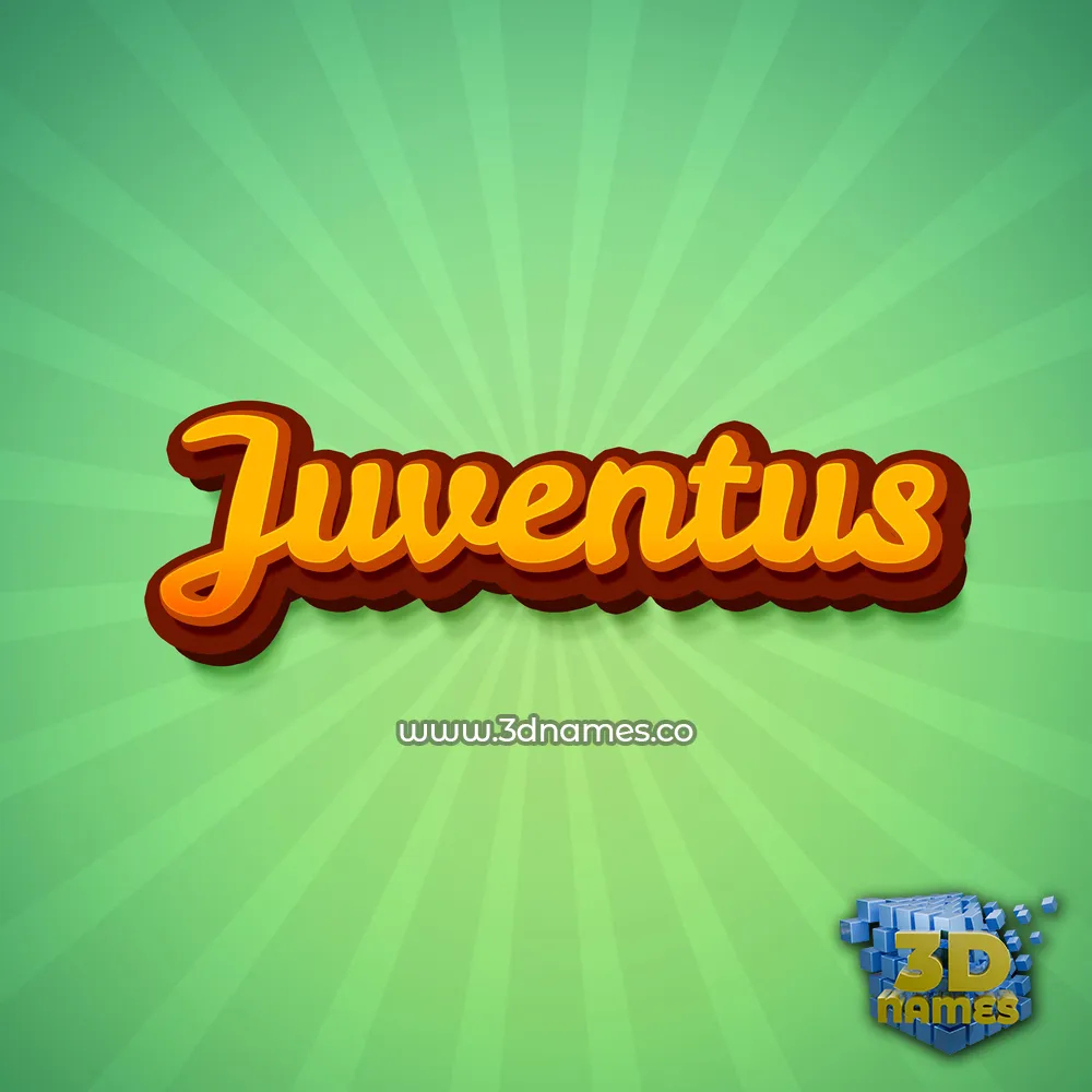 juventus in Green Rays style - 3D name wallpaper