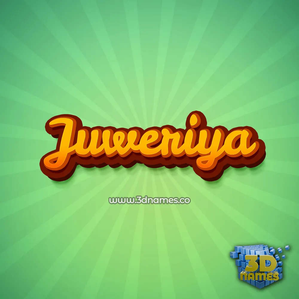 juweriya in Green Rays style - 3D name wallpaper