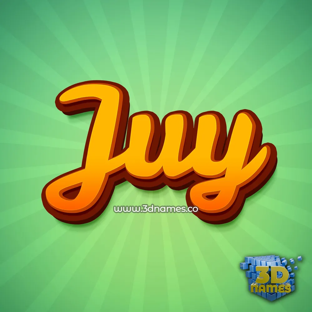 juy in Green Rays style - 3D name wallpaper