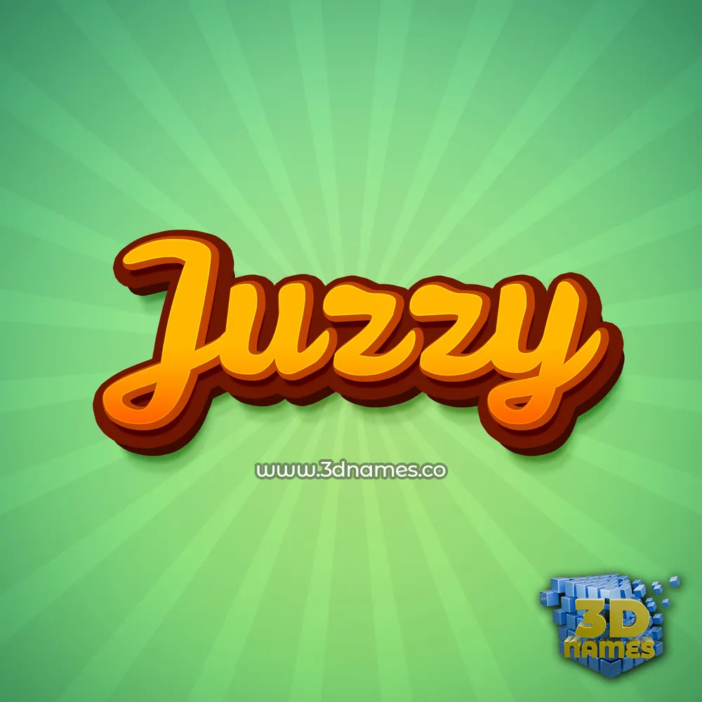 juzzy in Green Rays style - 3D name wallpaper
