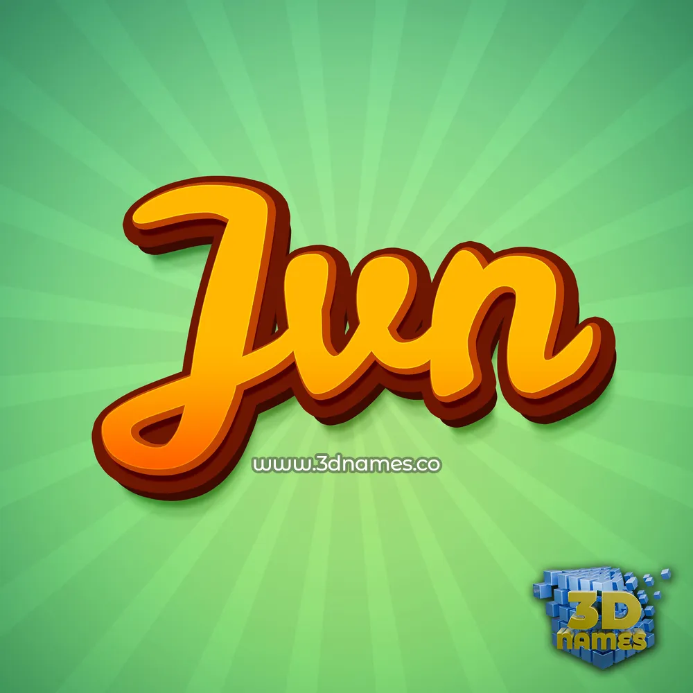 jvn in Green Rays style - 3D name wallpaper