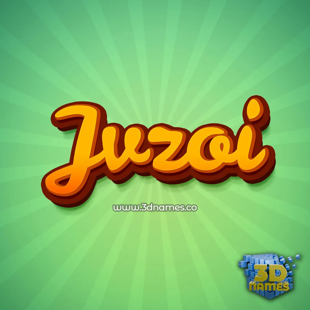 jvzoi in Green Rays style - 3D name wallpaper