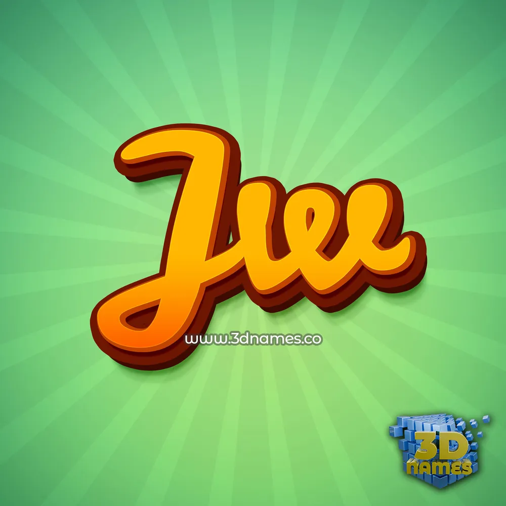 jw in Green Rays style - 3D name wallpaper