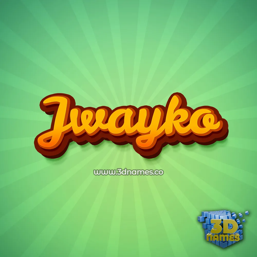 jwayko in Green Rays style - 3D name wallpaper