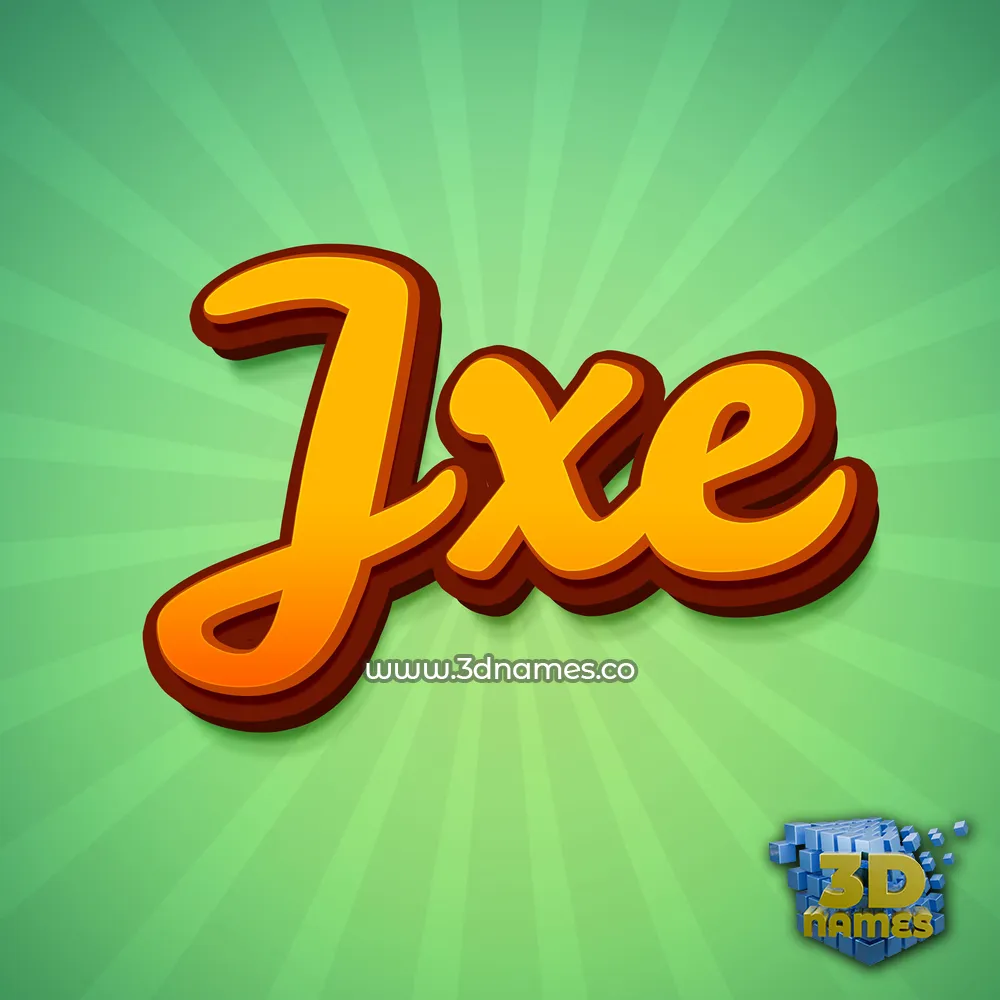 jxe in Green Rays style - 3D name wallpaper