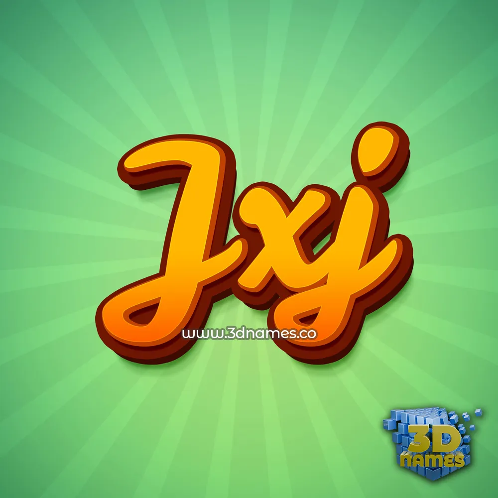 jxj in Green Rays style - 3D name wallpaper