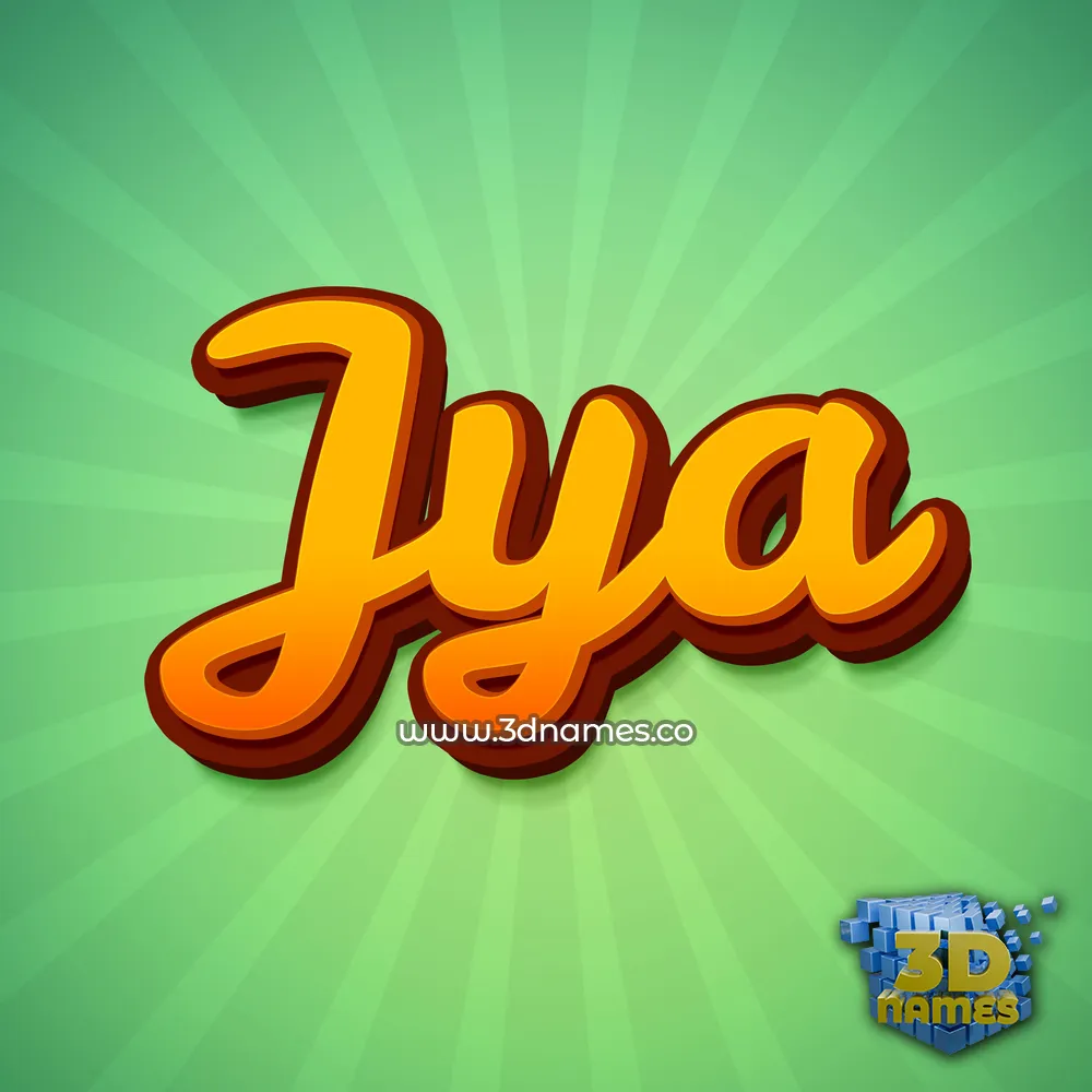 jya in Green Rays style - 3D name wallpaper