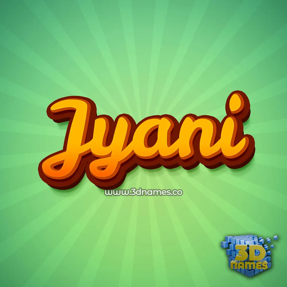 jyani in Green Rays style - 3D name wallpaper