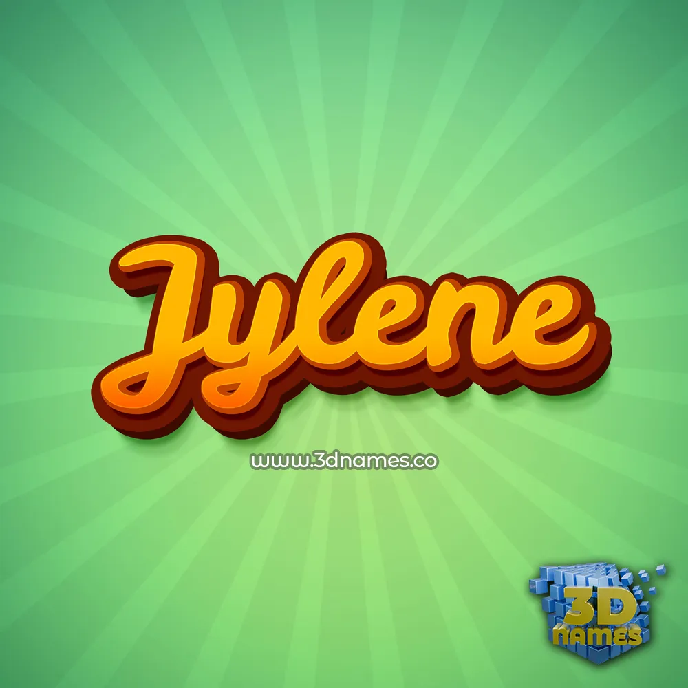 jylene in Green Rays style - 3D name wallpaper