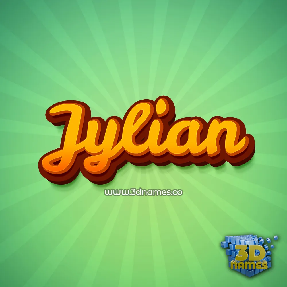 jylian in Green Rays style - 3D name wallpaper