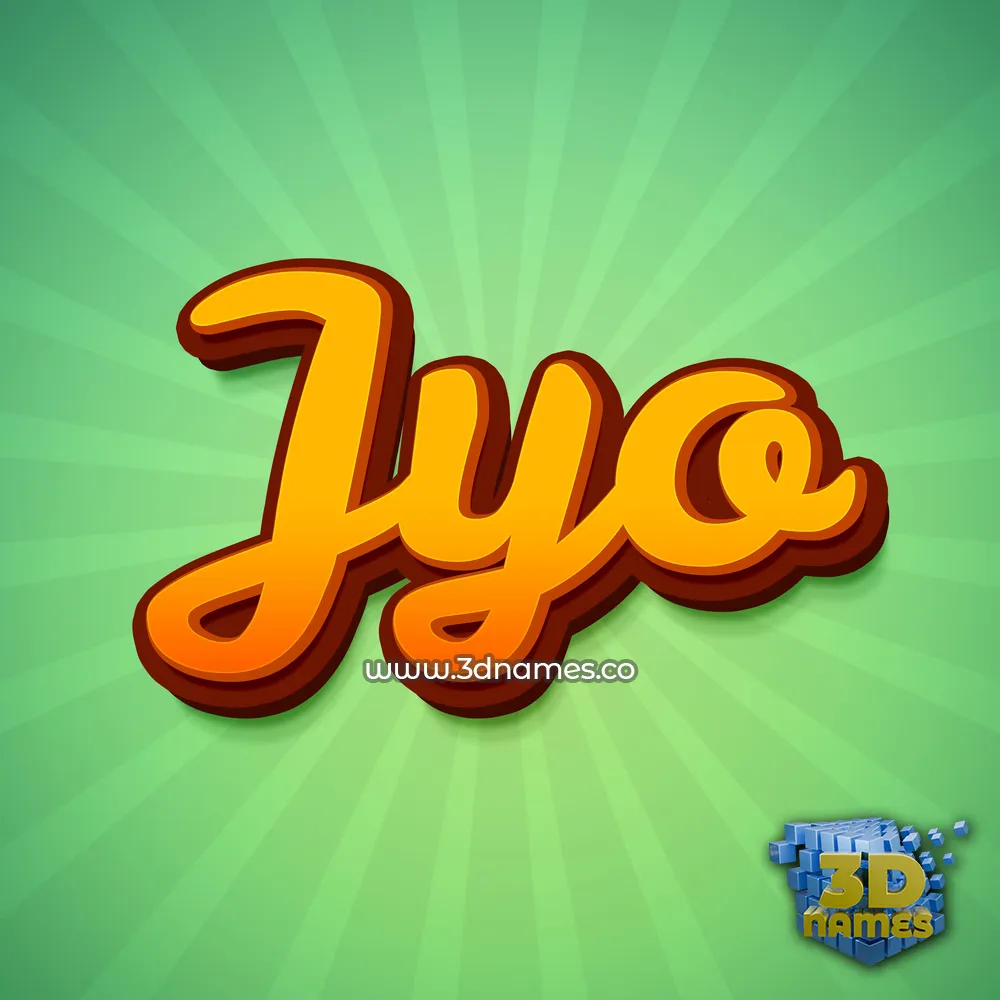 jyo in Green Rays style - 3D name wallpaper