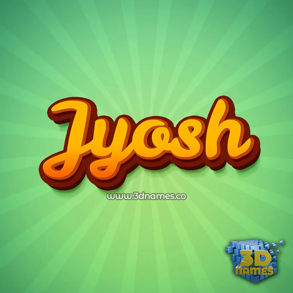 jyosh in Green Rays style - 3D name wallpaper