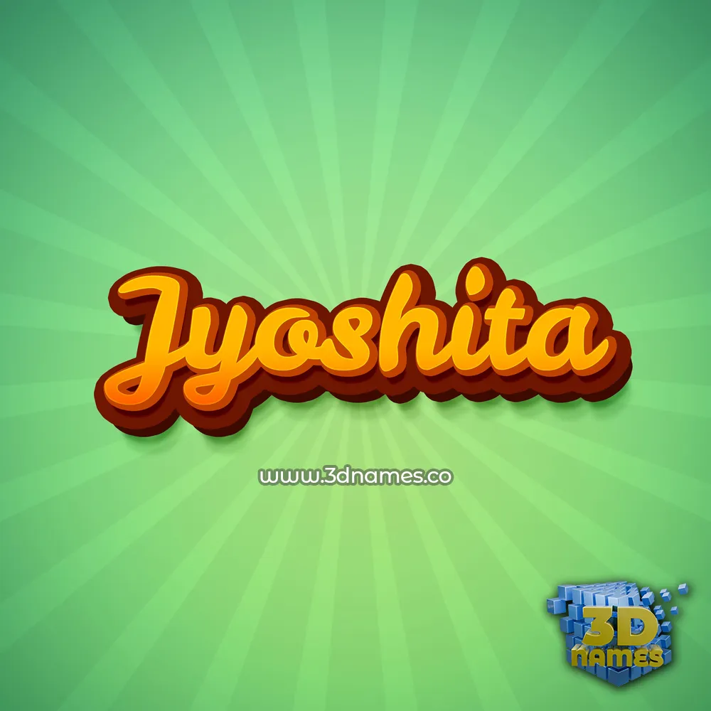 jyoshita in Green Rays style - 3D name wallpaper