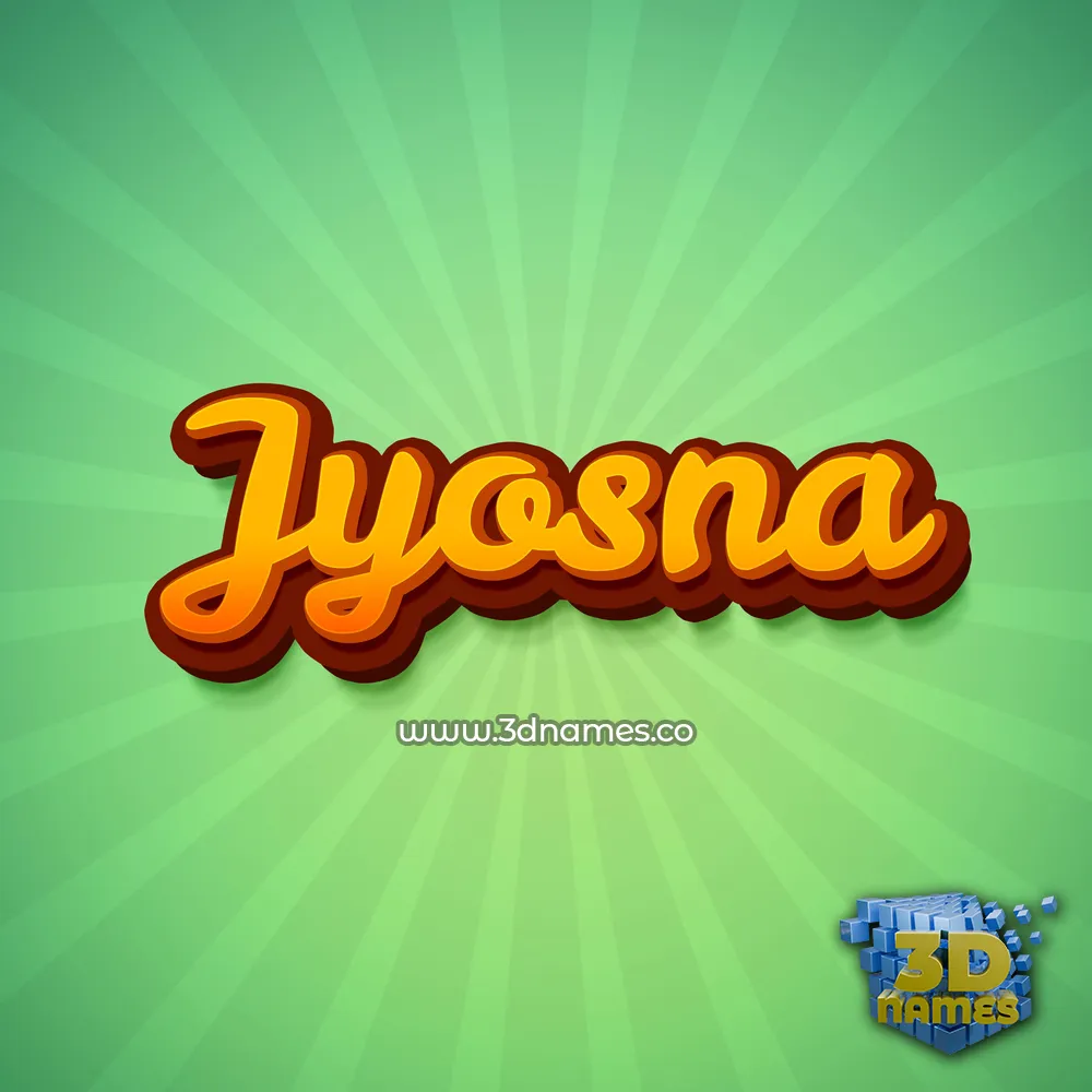 jyosna in Green Rays style - 3D name wallpaper