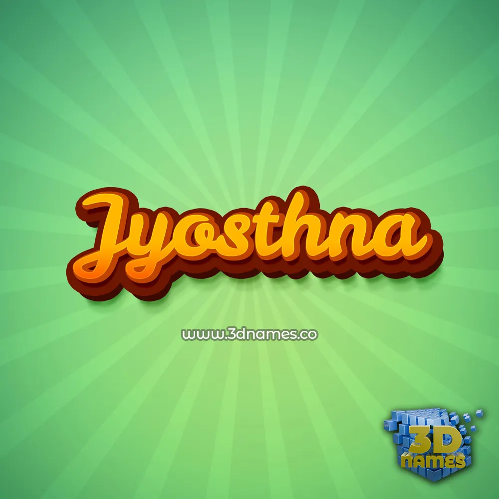 jyosthna in Green Rays style - 3D name wallpaper