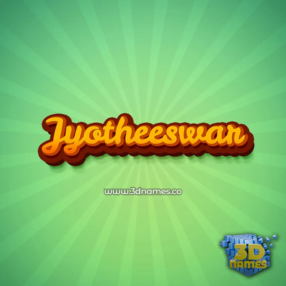 jyotheeswar in Green Rays style - 3D name wallpaper