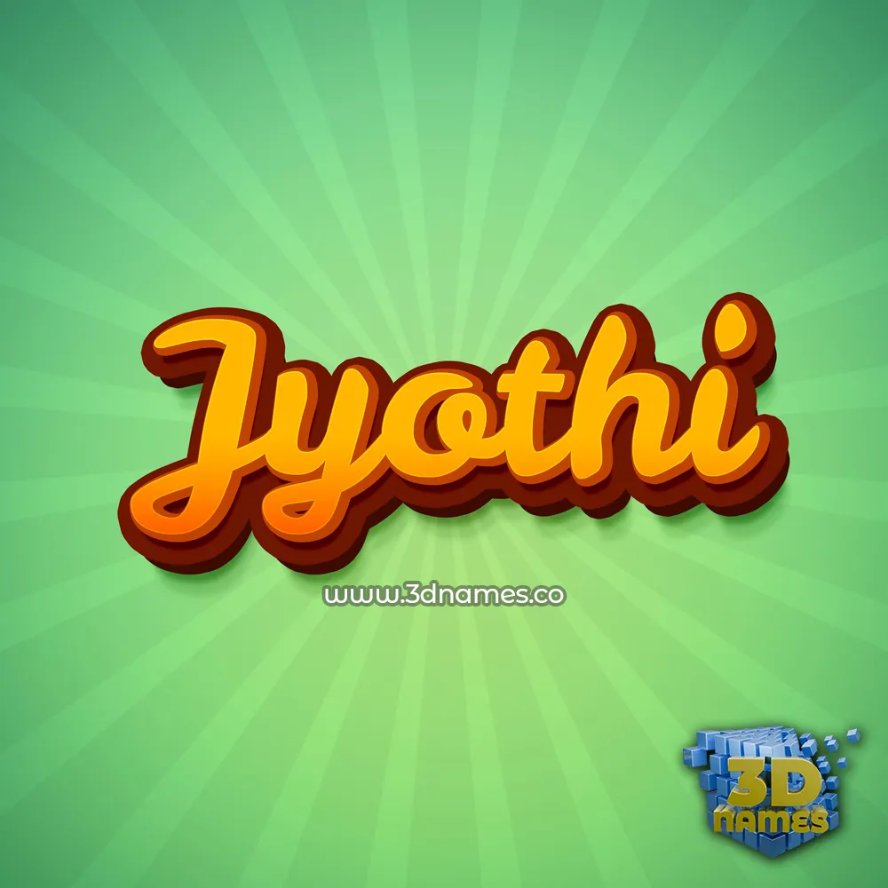 jyothi in Green Rays style - 3D name wallpaper