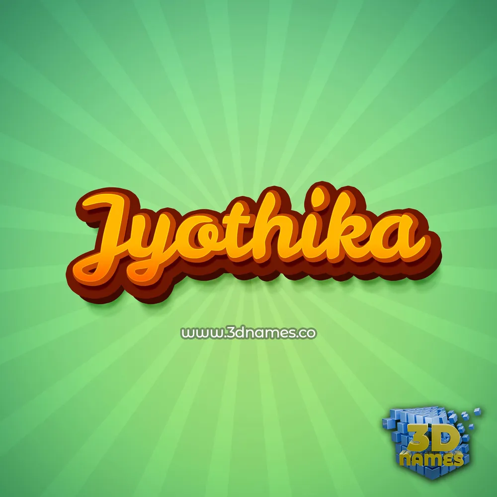 jyothika in Green Rays style - 3D name wallpaper