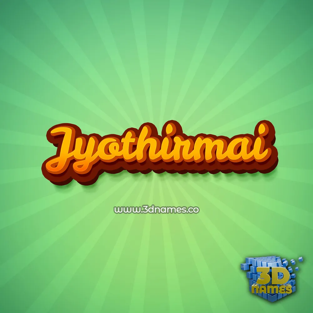 jyothirmai in Green Rays style - 3D name wallpaper