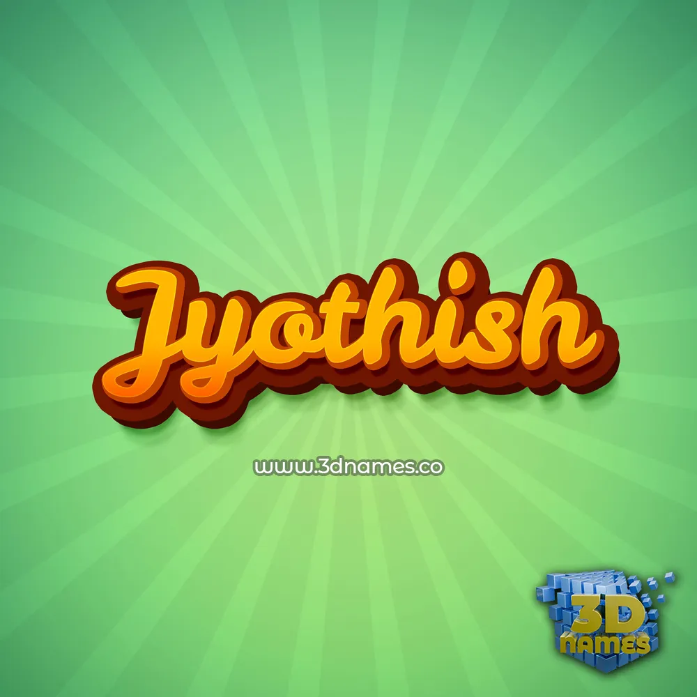 jyothish in Green Rays style - 3D name wallpaper