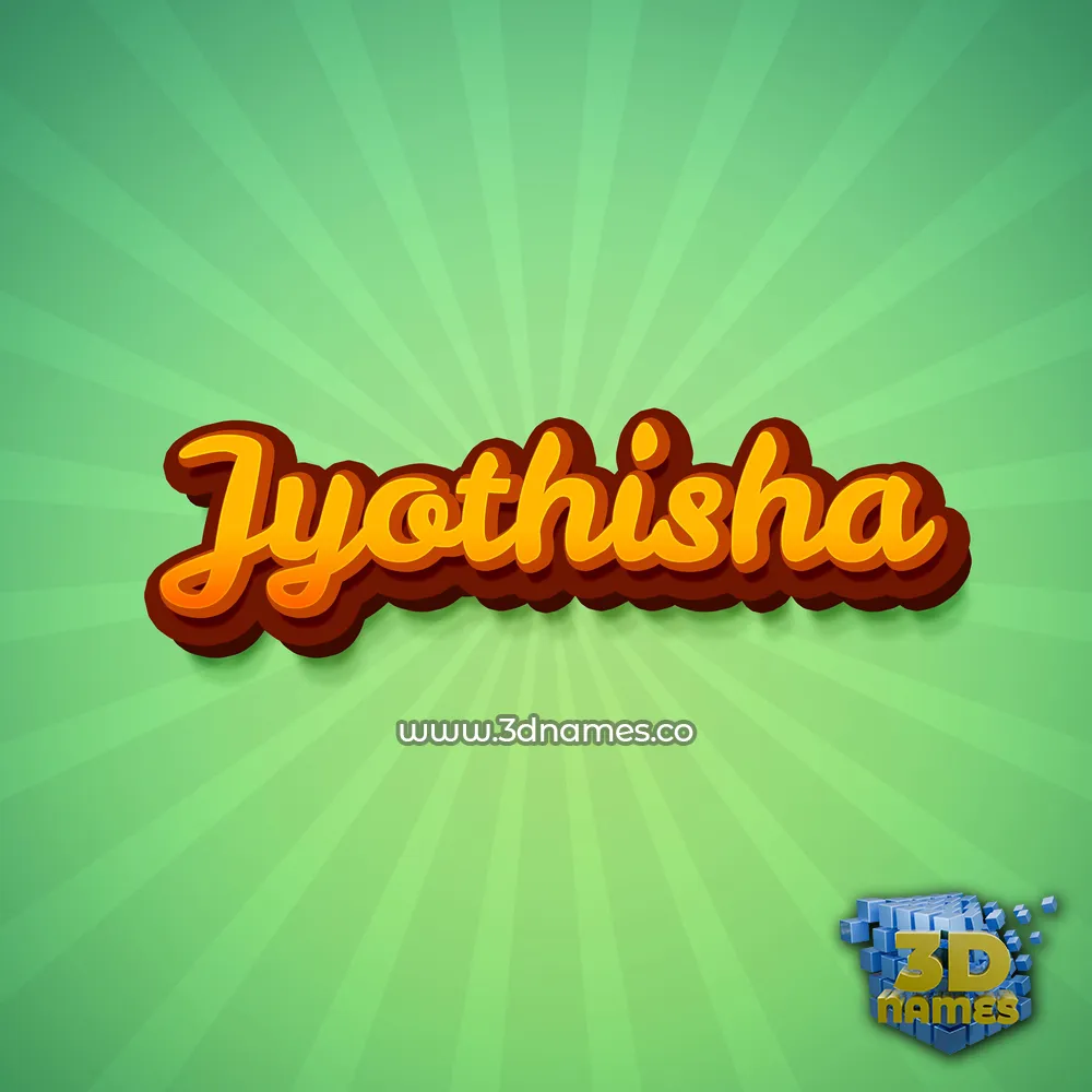 jyothisha in Green Rays style - 3D name wallpaper