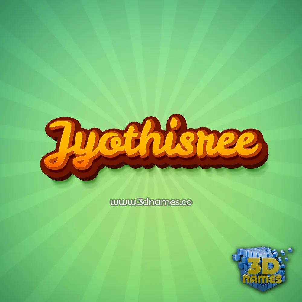 jyothisree in Green Rays style - 3D name wallpaper