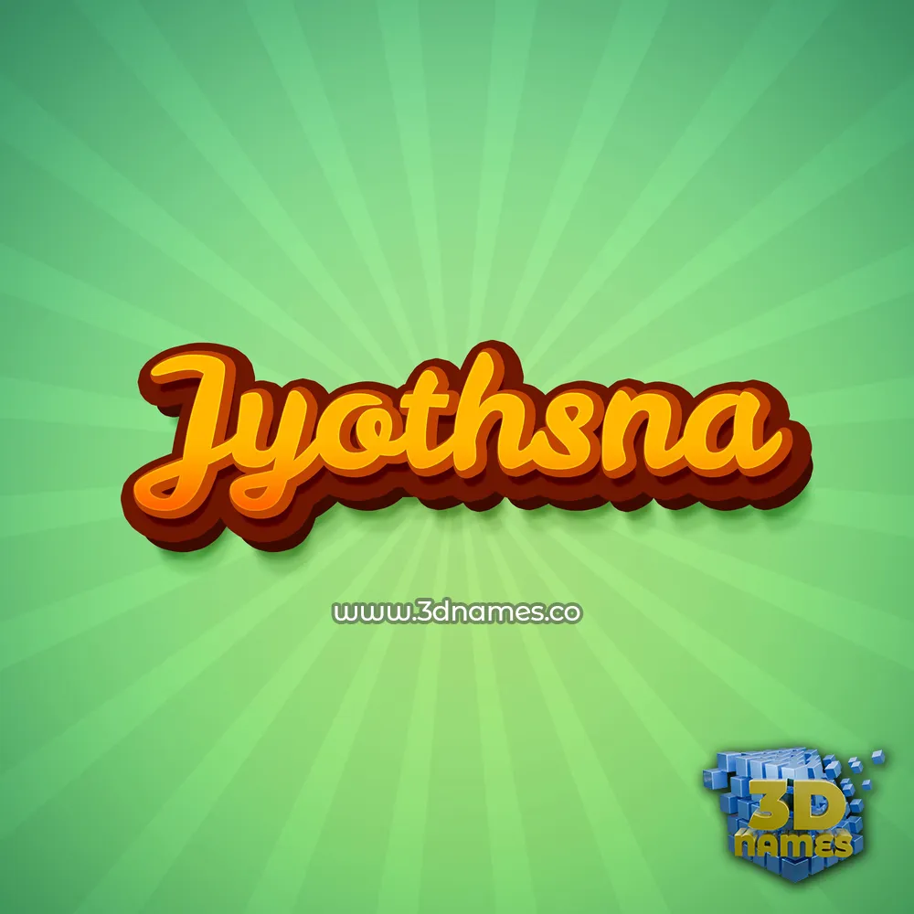 jyothsna in Green Rays style - 3D name wallpaper