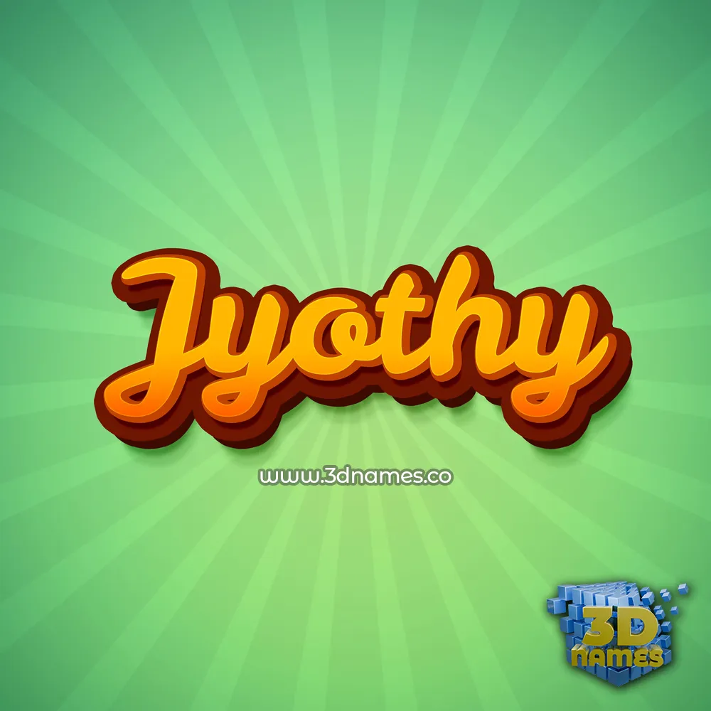 jyothy in Green Rays style - 3D name wallpaper