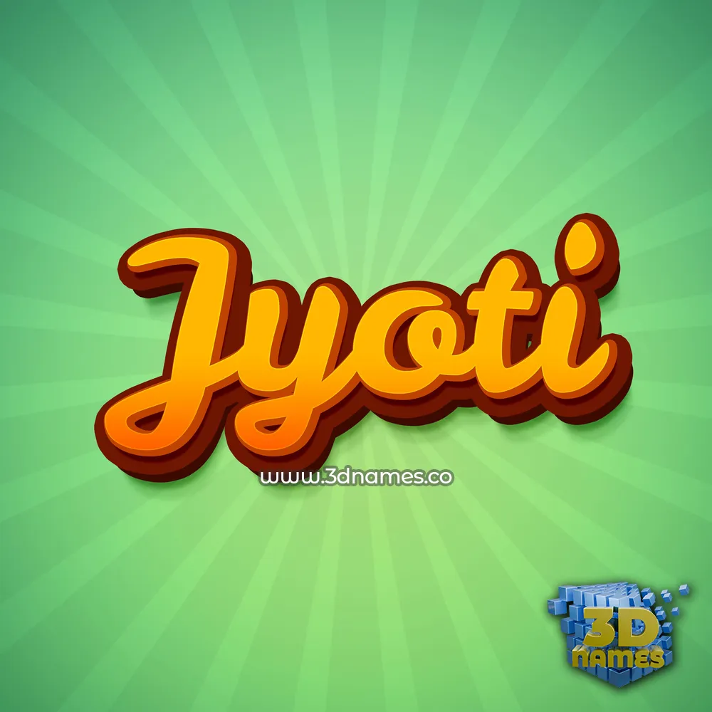 jyoti in Green Rays style - 3D name wallpaper