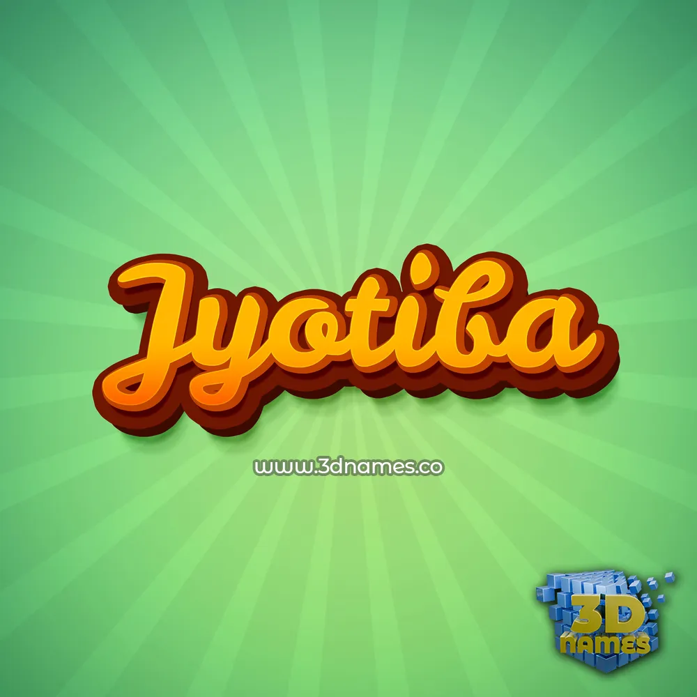 jyotiba in Green Rays style - 3D name wallpaper