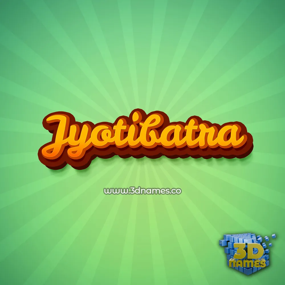 jyotibatra in Green Rays style - 3D name wallpaper