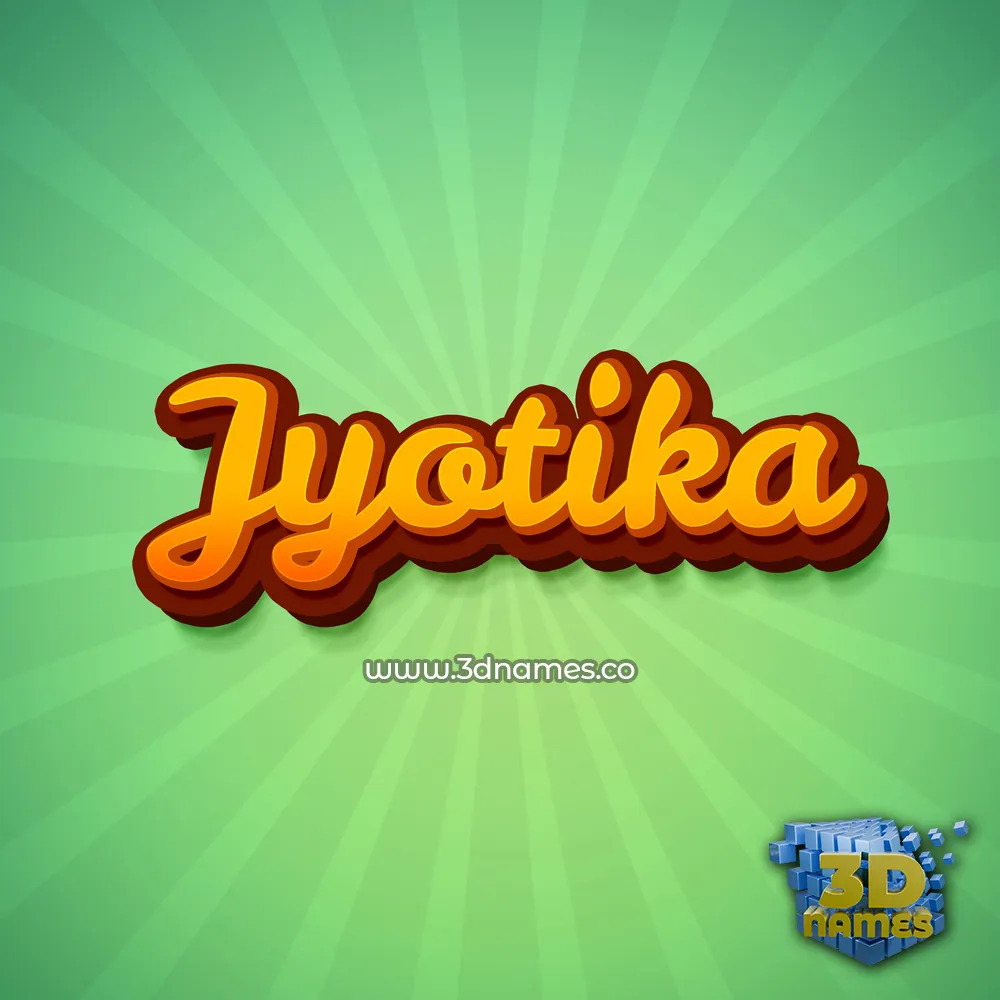 jyotika in Green Rays style - 3D name wallpaper