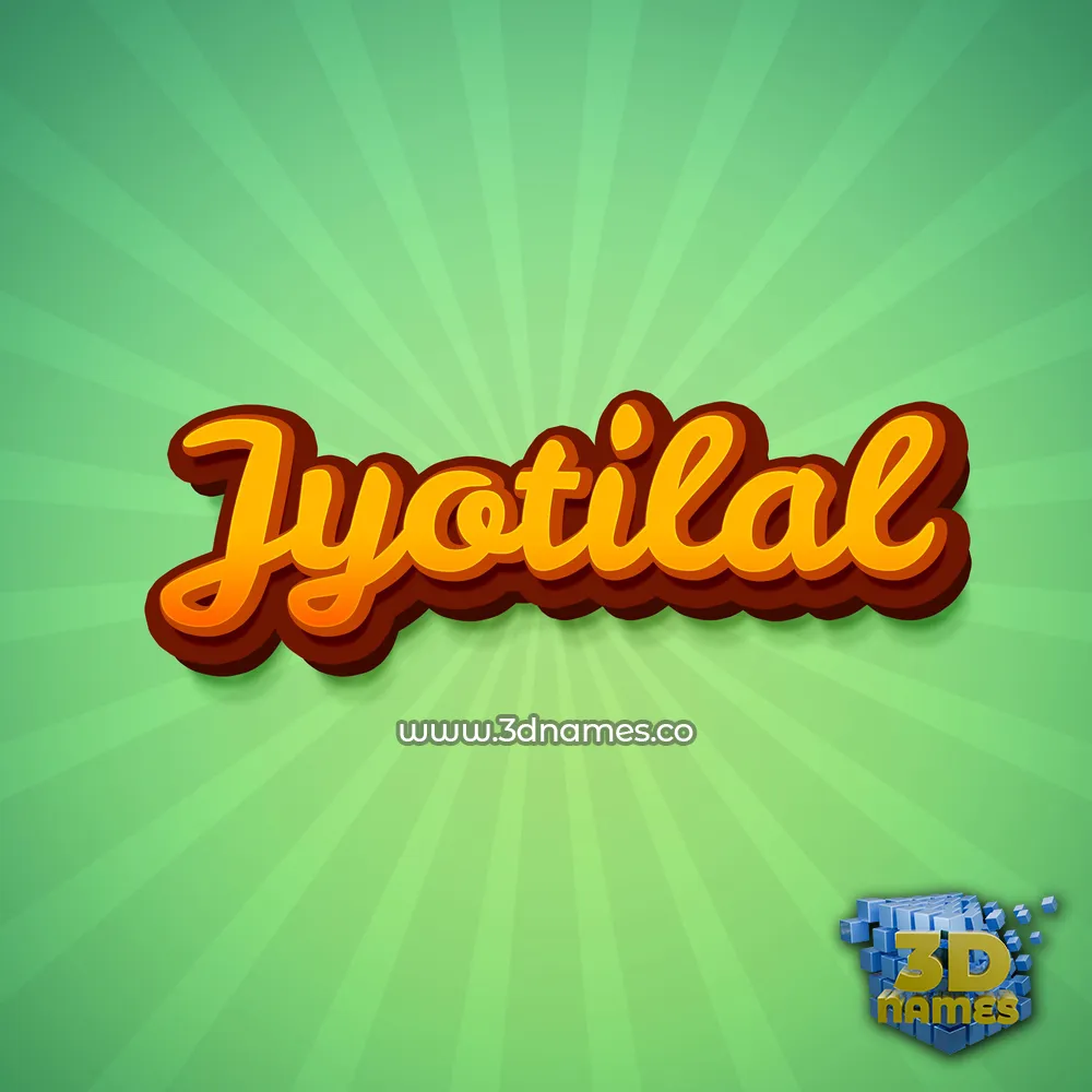 jyotilal in Green Rays style - 3D name wallpaper