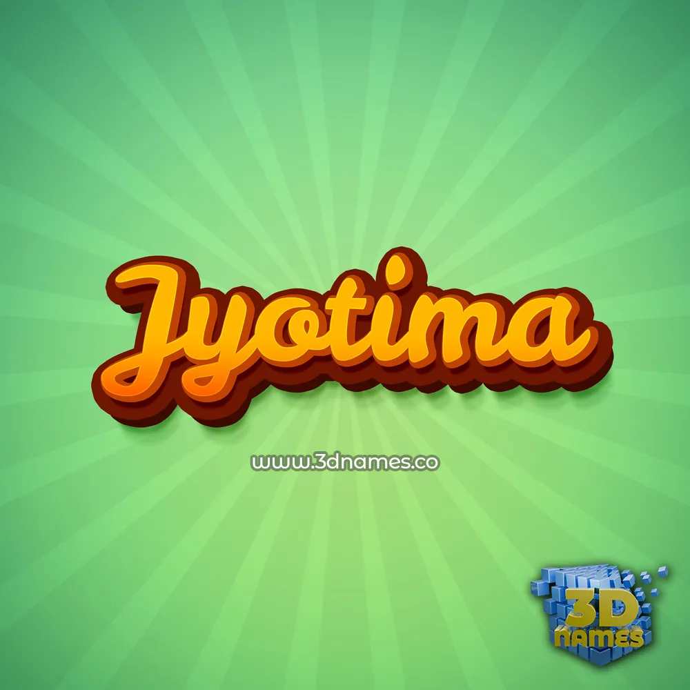 jyotima in Green Rays style - 3D name wallpaper