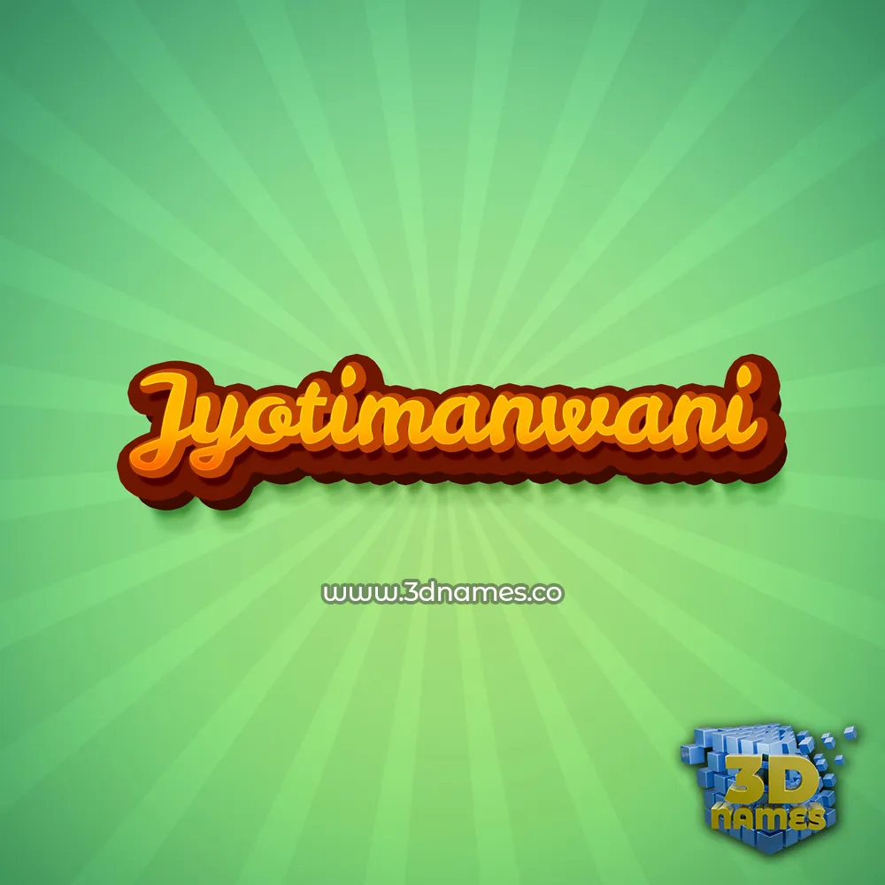 jyotimanwani in Green Rays style - 3D name wallpaper