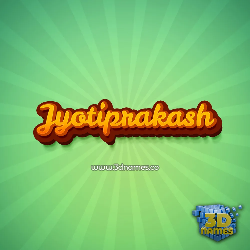 jyotiprakash in Green Rays style - 3D name wallpaper