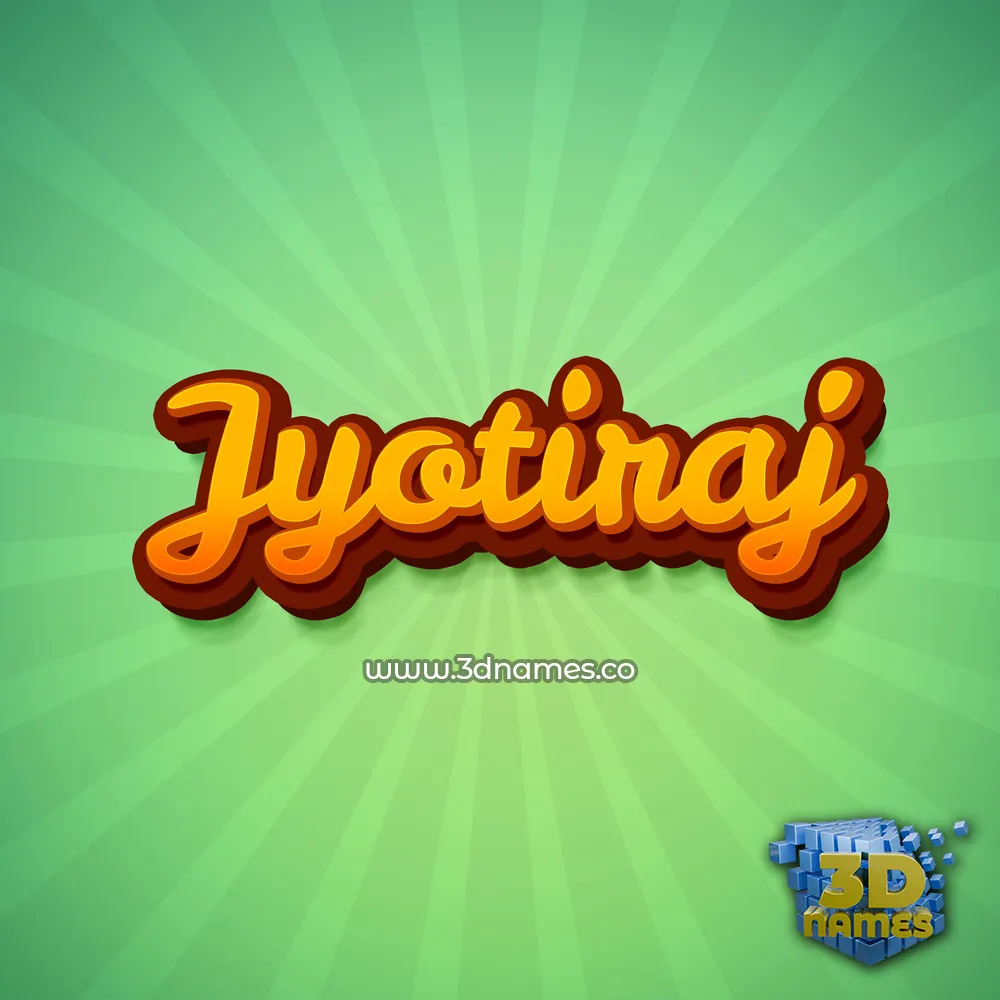 jyotiraj in Green Rays style - 3D name wallpaper