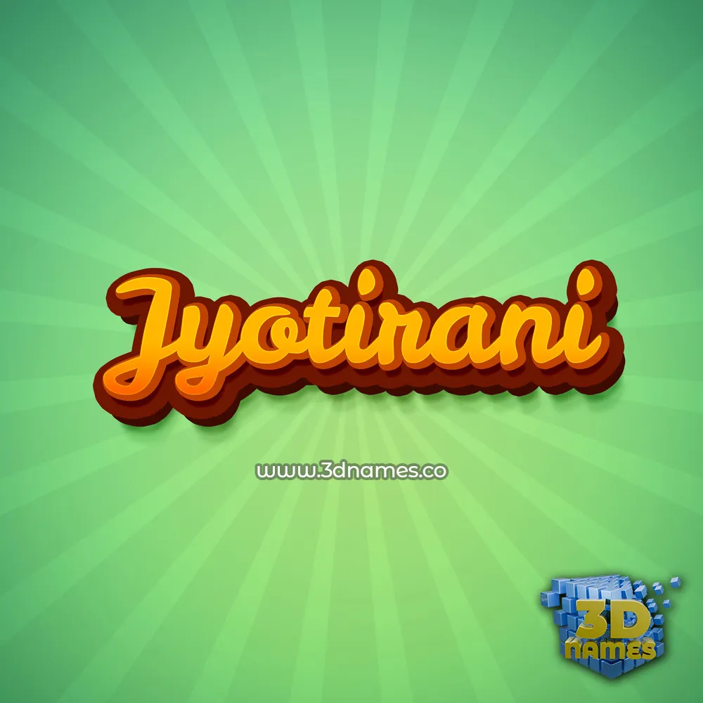 jyotirani in Green Rays style - 3D name wallpaper