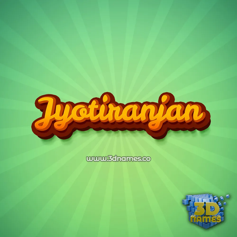 jyotiranjan in Green Rays style - 3D name wallpaper