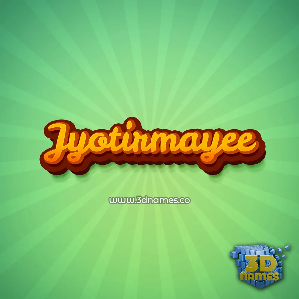 jyotirmayee in Green Rays style - 3D name wallpaper