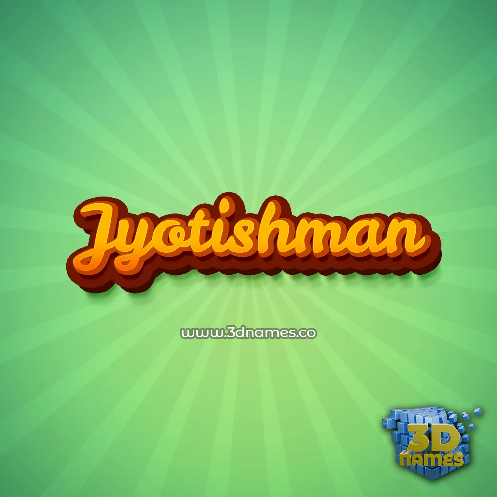 jyotishman in Green Rays style - 3D name wallpaper