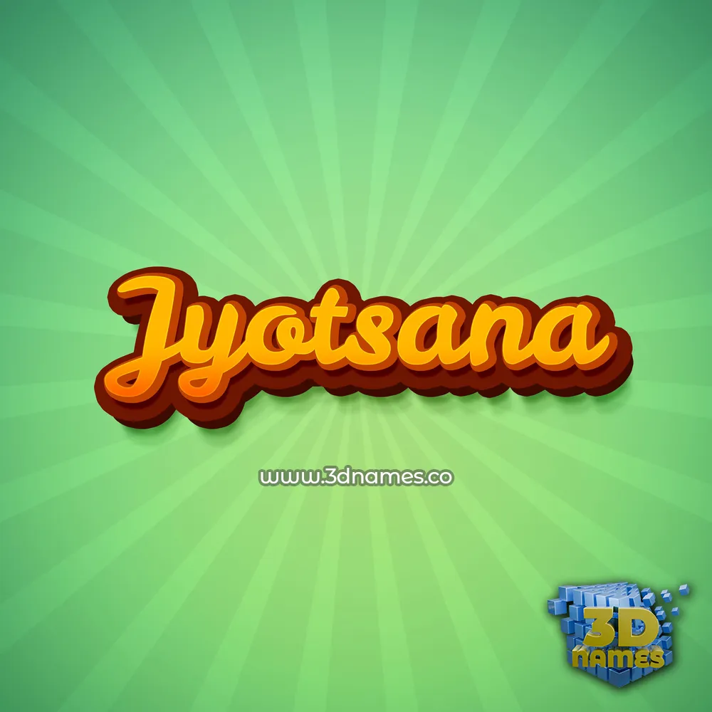 jyotsana in Green Rays style - 3D name wallpaper