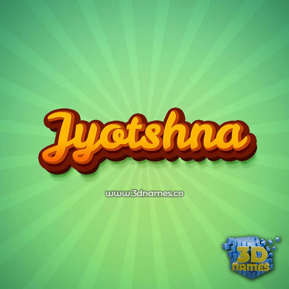 jyotshna in Green Rays style - 3D name wallpaper