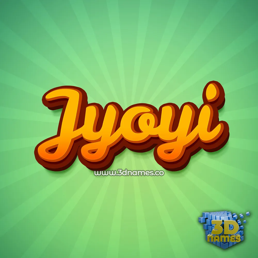 jyoyi in Green Rays style - 3D name wallpaper