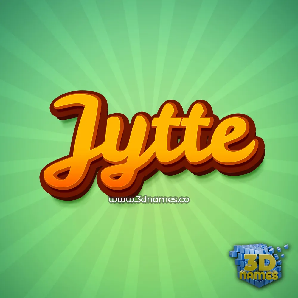 jytte in Green Rays style - 3D name wallpaper