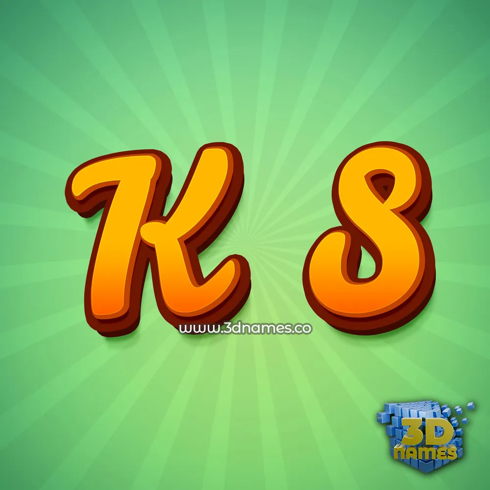 k s in Green Rays style - 3D name wallpaper