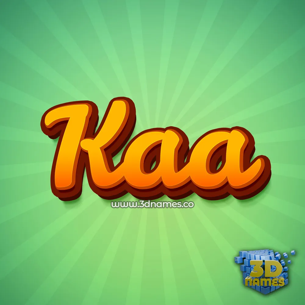 kaa in Green Rays style - 3D name wallpaper